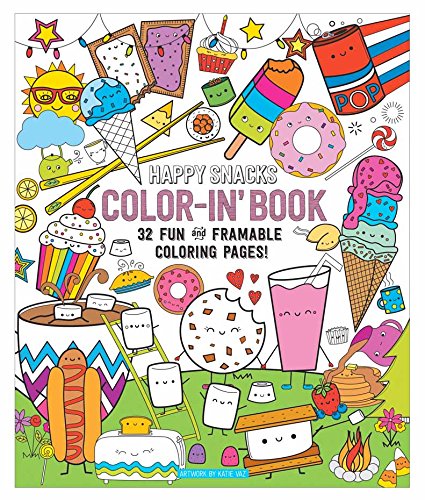 OOLY, Coloring Book, Happy Snacks, 32 Pages, 9" x 12" (118-157)
