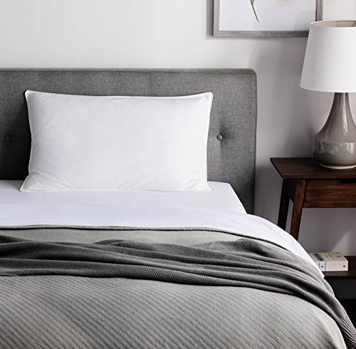 WEEKENDER Down Alternative Hotel Quality 100% Cotton Cover-Soft Hypoallergenic Standard (1 Single Pillow), White