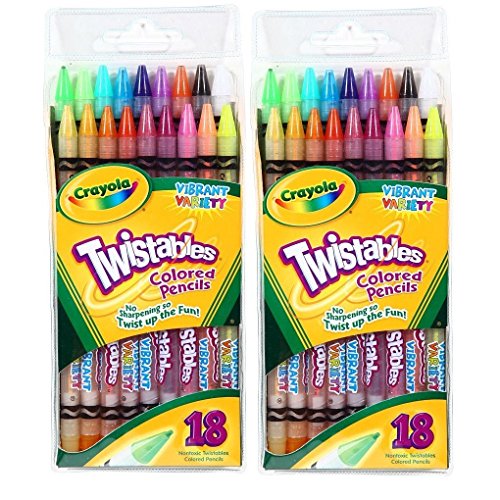 CRAYOLA 18ct Twistables Colored Pencils