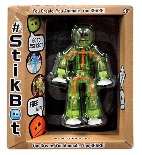 Stikbot, Green and Orange Stikbot Figure, 3 Inches
