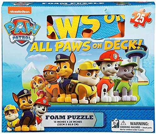 Book Cover Gift Item Paw Patrol Foam Floor Puzzle by Cardinal (25 Piece), Multicolor