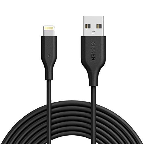 Book Cover Anker Powerline Lightning (10ft) Apple MFi Certified Lightning Cable/Charger Cord, for iPhone X / 8/8 Plus / 7/7 Plus / 6 / 6s Plus / 5 / 5s, iPad Mini 4/3 / 2, iPad Pro Air 2(Black)