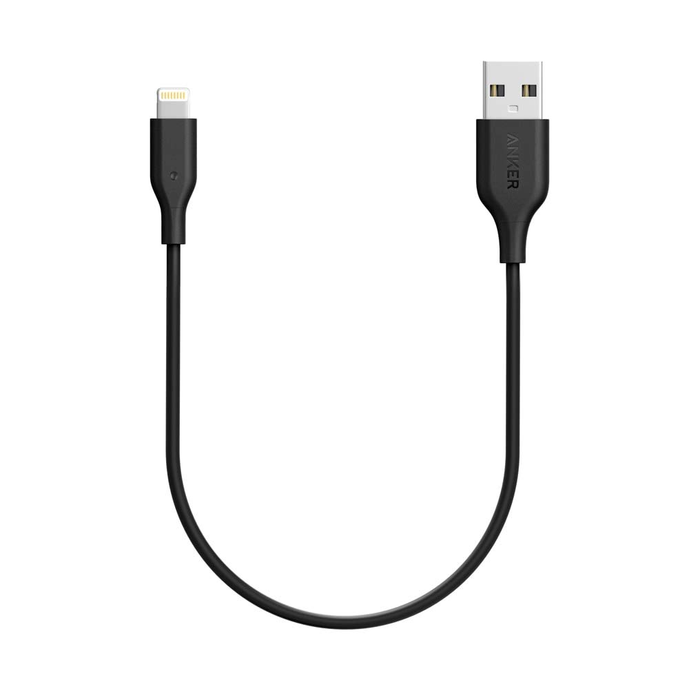 Book Cover Anker Powerline 1ft Lightning Cable, MFi Certified for iPhone X / 8/8 Plus 7/7 Plus / 6/6 Plus / 5S (Black)