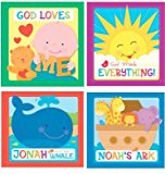 Kid's Inspirational Bible Learning Board Book Set ~ Includes 4 Board Books and Free Music Downloads