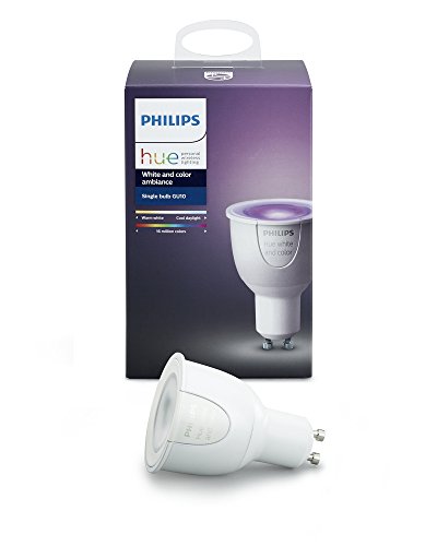 Philips Hue White and Color Ambiance GU10 Dimmable LED Smart Spot Light (Hue Hub Required, Works with Alexa, Homekit & Google Assistant), Old Version