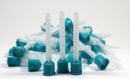 HP Green (TEAL) Mixing Tips 6.5 mm Impression 48/PK Genuine Mixpac VPS Heavy