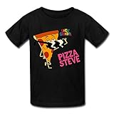 LUYI Kid's Uncle Grandpa Unc Pizza Steve T Shirts S Black