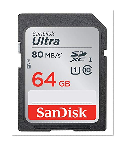 SanDisk Ultra SDXC 64 Go Carte Mémoire jusqu'à 80 Mo/s, Classe 10 FFP [Version la Plus Récente]