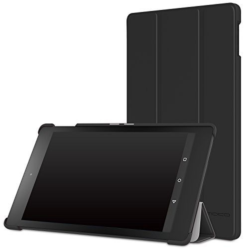 MoKo Fire HD 8 2015 Case - Ultra Slim Lightweight Smart-shell Stand Cover with Auto Wake/Sleep for Amazon Kindle Fire HD 8 Inch Display Tablet (NOT FIT All-New Fire HD 8 2016), Black