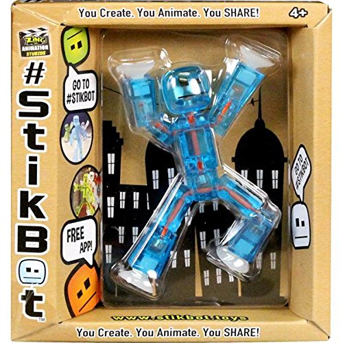 Stikbot Action Figure Translucent Light Blue
