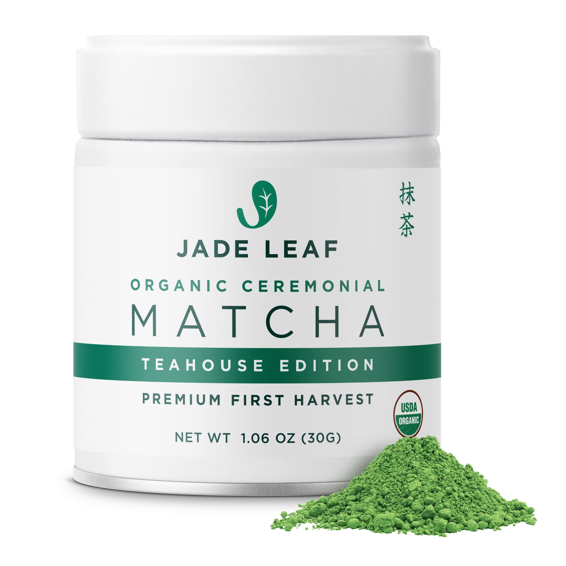 Jade Leaf Matcha Green Tea Powder - USDA Organic - Ceremonial Grade (For Sipping as Tea) - Authentic Japanese Origin - Antioxidants, Energy, 1 Ounce