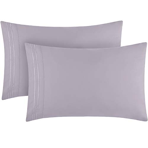 Book Cover Mellanni Pillow Cases Standard Size Set of 2 - Pillow Covers - Hotel Luxury 1800 Bedding Sheets & Pillowcases - Wrinkle, Fade, Stain Resistant (Set of 2 Standard/Queen Size 20