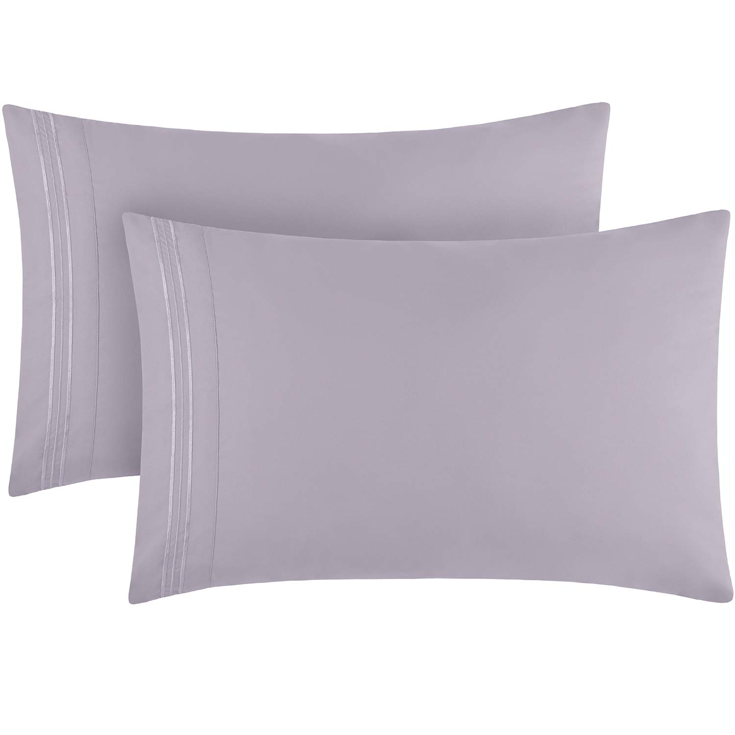 Book Cover Mellanni King Size Pillow Cases 2 Pack - Iconic Collection Pillowcases - Hotel Luxury, Extra Soft, Cooling Pillow Covers - Wrinkle, Fade, Stain Resistant (2 PC King 20