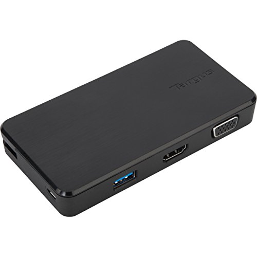 Targus VersaLink Universal Travel Laptop Dock with VGA/HDMI Connectivity & 2 USB 3.0 Ports for PC, Mac, & Android (DOCK110USZ)