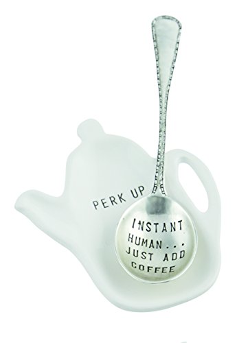 Mud Pie Instant Coffee Spoon Rest, White
