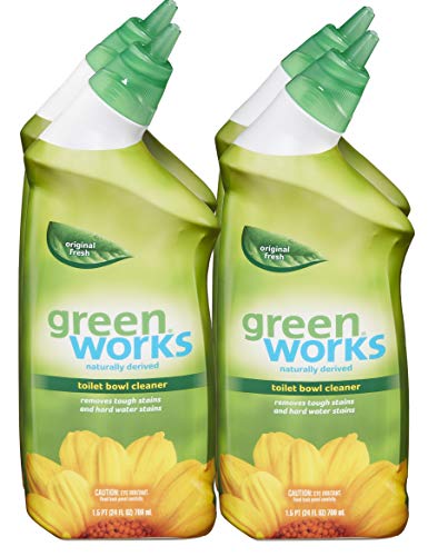 Green Works Toilet Bowl Cleaner, Toilet Gel Cleaner - 24 Ounces (Pack of 4)