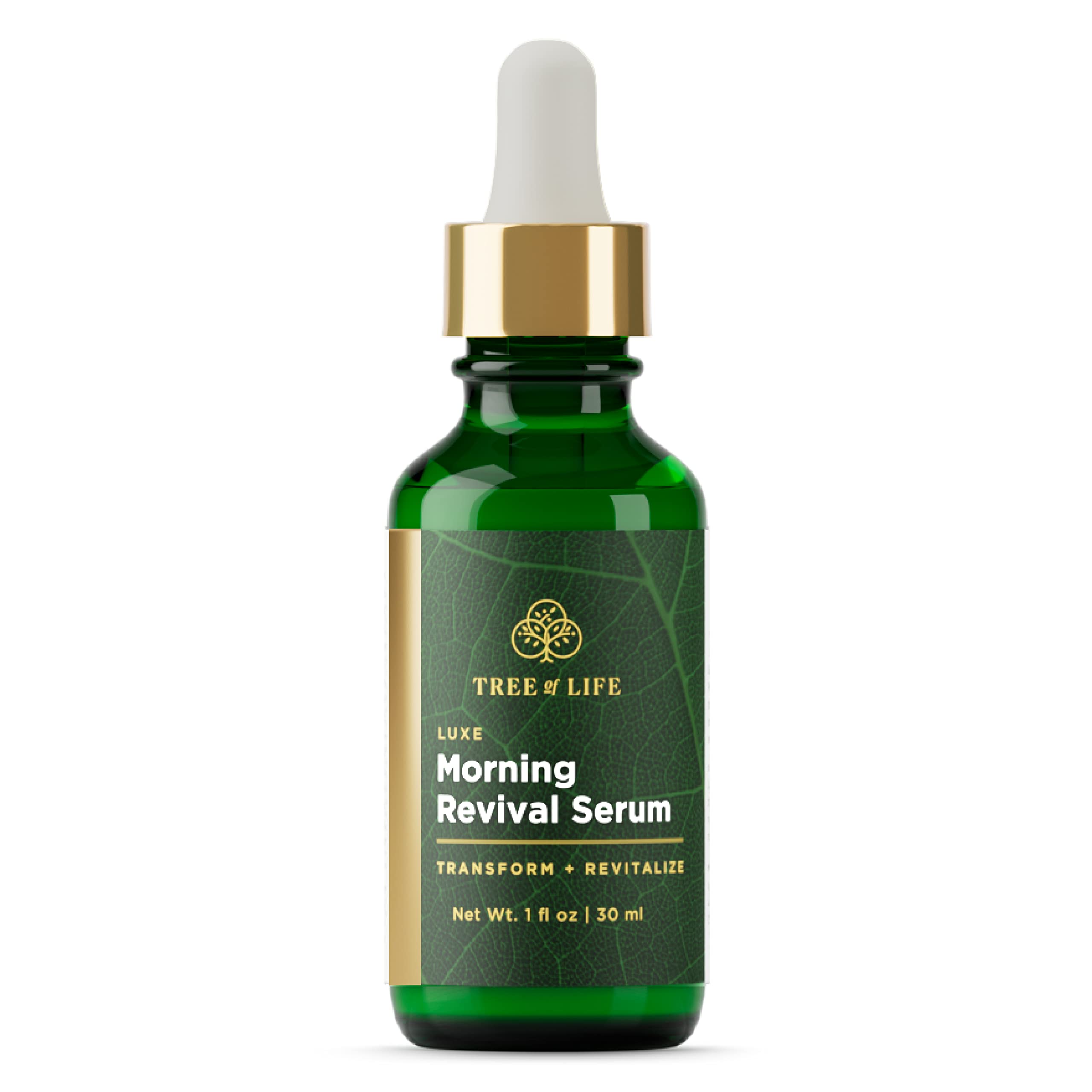 Tree of Life Anti-Aging Luxe Morning Revival Facial Serum for Age Defying Face and Skin, 1 Fl Oz
