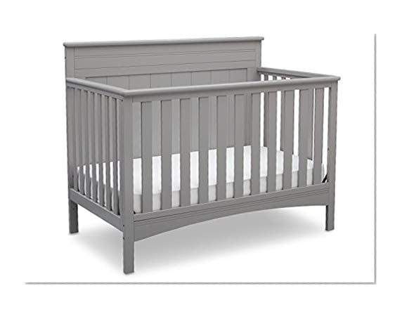 Book Cover Delta Children Fancy 4-in-1 Convertible Baby Crib, Grey