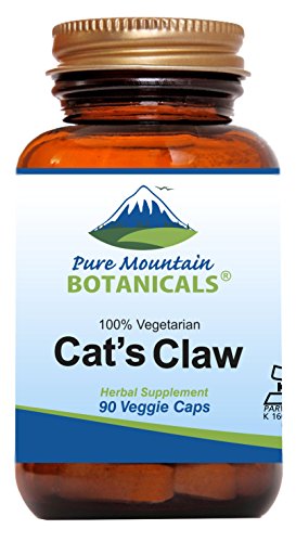 Cat's Claw Capsules - 90 Kosher Vegan Caps with 1000mg Peruvian Cats Claw Uncaria Tomentosa Herb