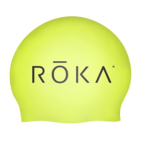 ROKA Pro Team Unisex Silicone Tear Resistant Swim Cap - Acid Lime