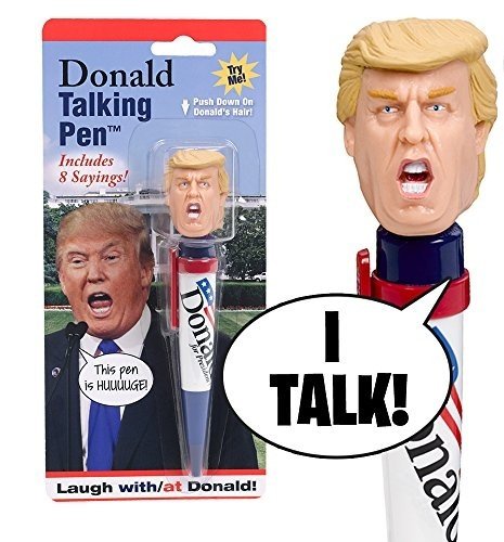 Donald Talking Pen, 8 Different Sayings, Trump's Real Voice, Just Click And Listen, Funny Gifts For Trump and Hillary Fans