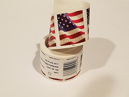 United States Post Office USPS FOREVER(R) STAMPS, Coil of 100 Ct. Postage Stamps, Stamp Design May Vary