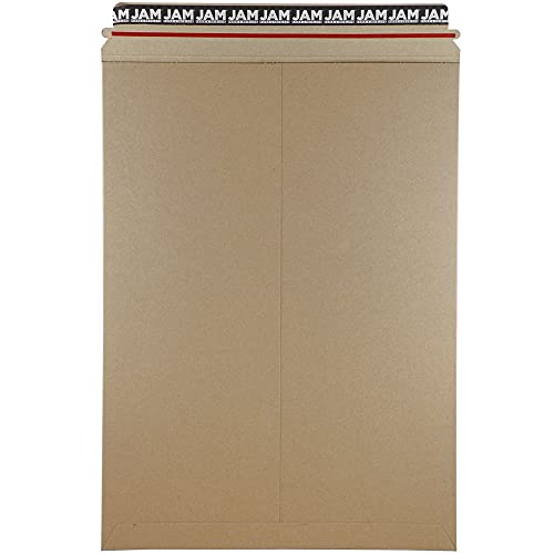 JAM PAPER Recycled Photo Mailer Envelopes - 330.2 x 457.2 mm - Brown Kraft - 6 Rigid Mailers/Pack