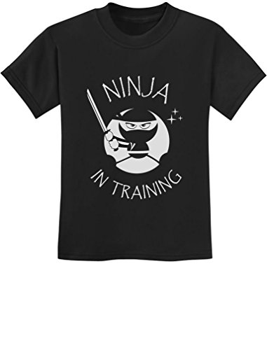 Book Cover Ninja in Training Kids Shirt Novelty Gifts Cool Ninjas Boys Girls Toddler Shirts Small Black