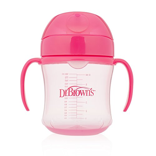 Book Cover Dr. Brown's Soft-Spout Transition Cup, 6 oz (6m+), Pink, Single
