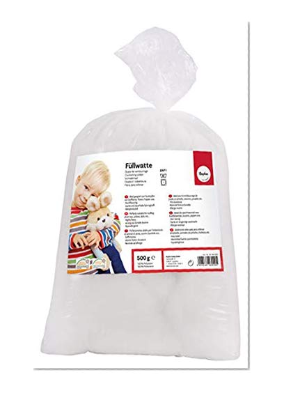Rayher ouate de rembourrage sachet de 500 g €“ mousse de rembourrage de polyester à  100 % pour garnir des peluches, doudous, coussins etc. €“ matériel de rembourrage très duveteux €“ blanc