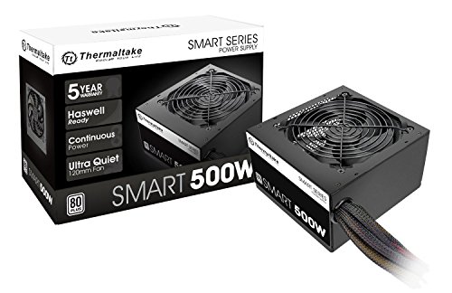 Book Cover Thermaltake Smart 500W 80+ White Certified PSU, Continuous Power with 120mm Ultra Quiet Cooling Fan, ATX 12V V2.3/EPS 12V Active PFC Power Supply PS-SPD-0500NPCWUS-W