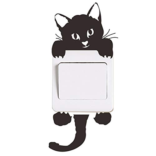 Book Cover Cat Wall Stickers Light Switch Decals