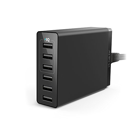 Book Cover USB Charger, Anker 30W 6-Port USB Charger PowerPort 6 Lite for iPhone Xs/Xs Max/XR/X/8/7/Plus, iPad Air 2/Pro/Mini 3, Galaxy S9/S8/Edge/Plus, Note 8/7, LG G5 and More