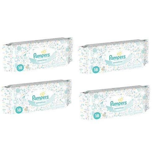 Book Cover Pampers Sensitive Wipes - 18 Count Wipes (4 Pack)