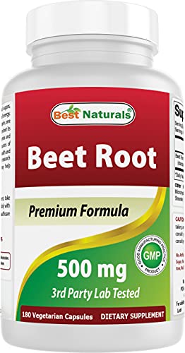 Book Cover Best Naturals Beet Root Powder 500 Mg Capsules, 180 Count