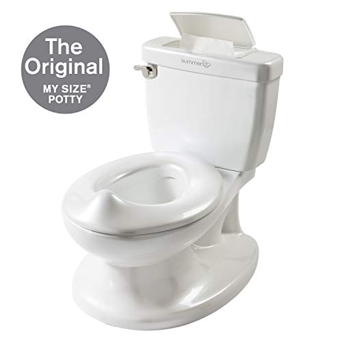 Summer Infant My Size Potty - Training Toilet for Toddler Boys & Girls - with Flushing Sounds and Wipe Dispenser