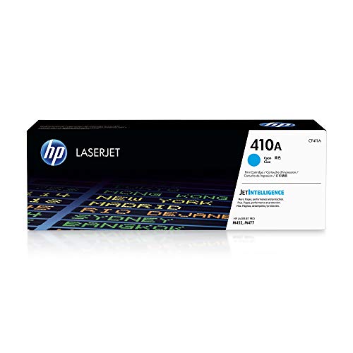 Book Cover HP 410A CF411A Toner Cartridge Works with HP Color LaserJet Pro M452 Series, M377dw, MFP 477 Series Cyan