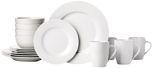 AmazonBasics 16-Piece Dinnerware Set, Service for 4