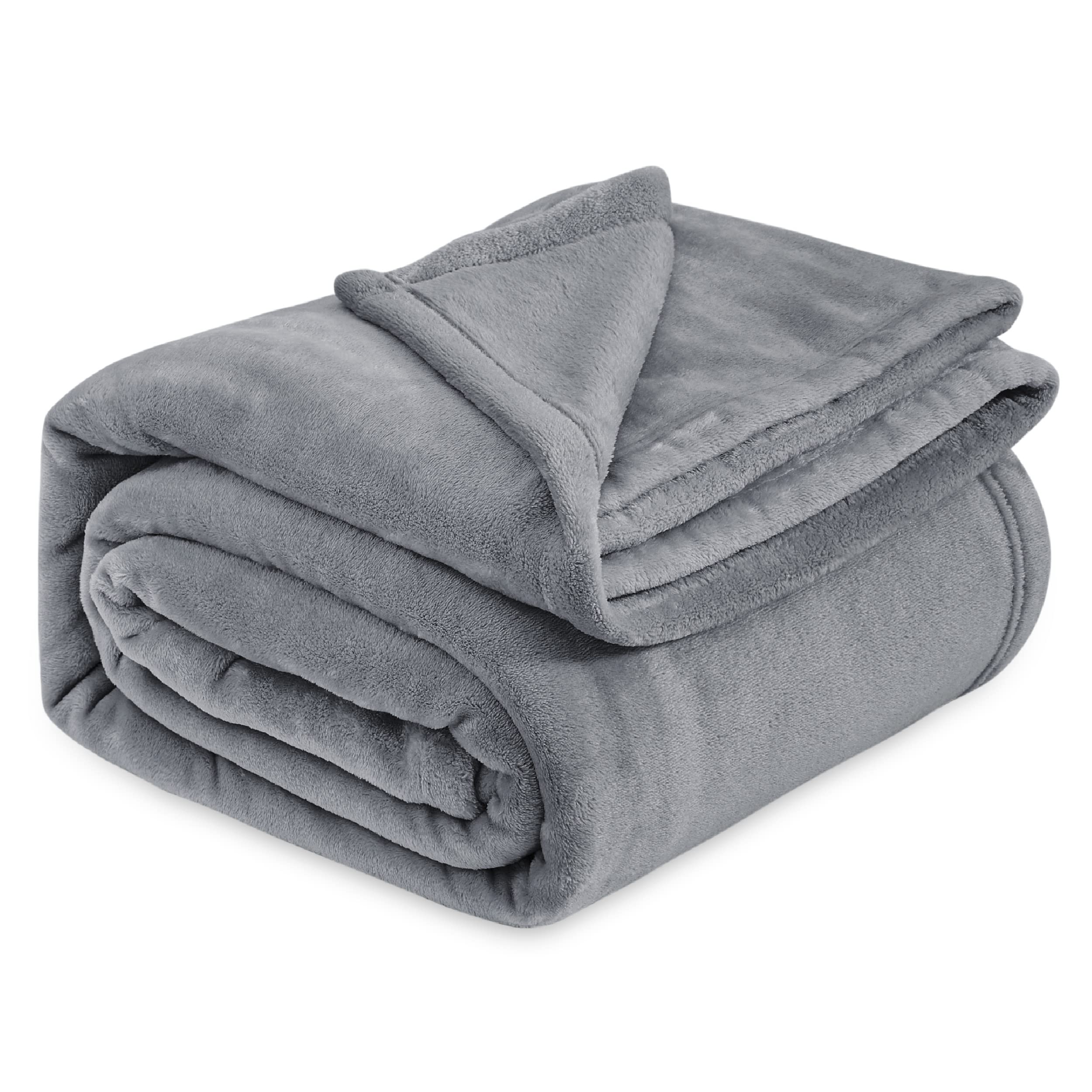 Book Cover Bedsure Fleece Blanket Queen Size Grey Lightweight Super Soft Cozy Luxury Bed Blanket Microfiber