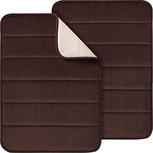 Book Cover Magnificent 20 X 32 inch Memory Foam Bath Mat, Large, Soft, Non-slip, High Absorbency (Chocolate)