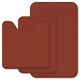 RUN HELIX Memory Foam Bath Mat 3 Piece Bathroom Rugs, Non Slip Ultra Absorbent, Chocolate