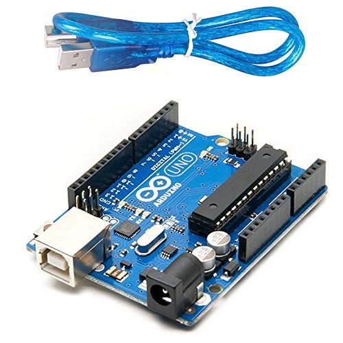 Generic Uno R3 ATmega328P with USB Cable Length 1 feet, Compatible with ATMEGA16U2 Arduino (Color May Vary)