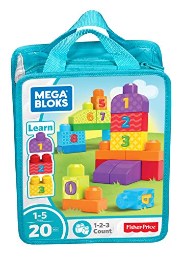 Book Cover Mega Bloks 1-2-3 Count! Bag - Packaging Colors May Vary