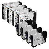 LD Products Remanufactured Replacement for Epson 220XL Ink Cartridges 220 XL T220XL120 High Yield (Black, 4-Pack) for XP-320, XP 420, XP-424, Workforce WF-2630, WF-2650, WF2660, WF-2750, WF-2760