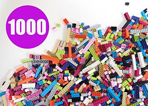 Book Cover Building Bricks - Pastel Colors - 1,000 Pieces Classic Bricks - Compatible with All Major Brands