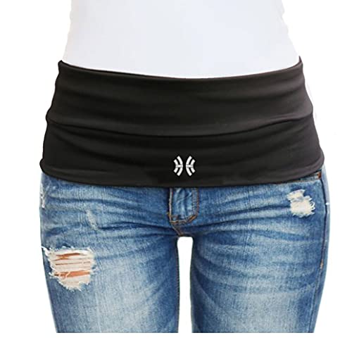 Running Belt Waist Pack, Wide Fitness , Money Belt Waistpack, Insulin Pump Belt Fanny Pack | The Original Hip Hug PRO with Sweatproof pocket, Fits iPhone plus | Available in Plus Sizes S-XXL