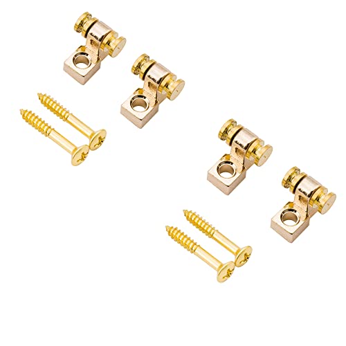 Musiclily Roller Guitar String Tree Guides Retainer for Fender Strat Stratocaster Tele Telecaster Electric Guitar, Gold (Pack of 4)