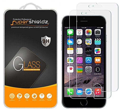 Supershieldz (2 Pack) for iPhone 6S Plus and iPhone 6 Plus (5.5 inch) Tempered Glass Screen Protector Anti Scratch, Bubble Free