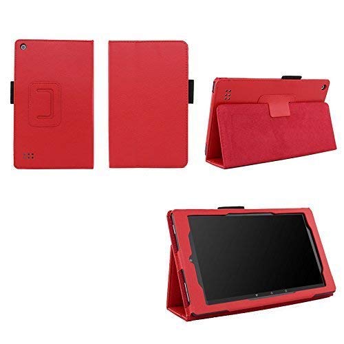 Book Cover Case for Kindle Fire 7 (5th, 7th and 9th Generation) Tablet - Folio Case with Stand for Kindle Fire 7 Inch Tablet - Red