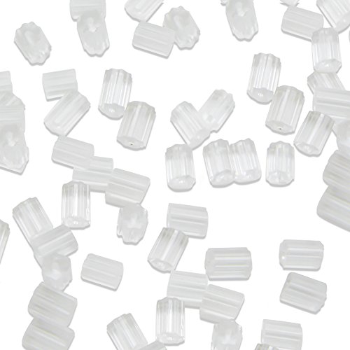 Book Cover TOAOB 144pcs Clear Plastic Rubber Safety Earring Backs Soft Silicone Earring Stopper Replacements 3x3mm for Fish Hook Earring Studs